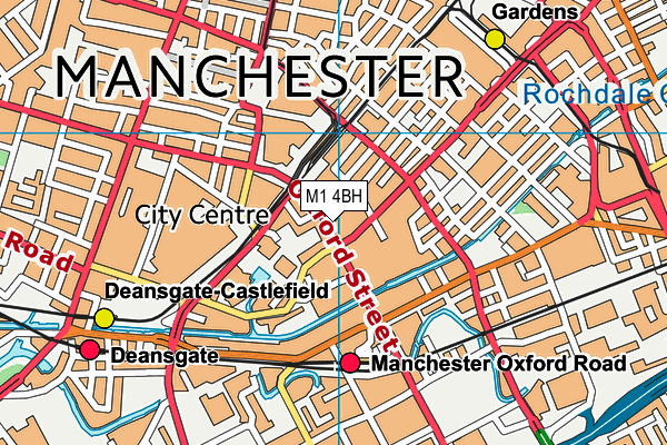 M1 4BH map - OS VectorMap District (Ordnance Survey) M1 4BH map - OS VectorMap District (Ordnance Survey)