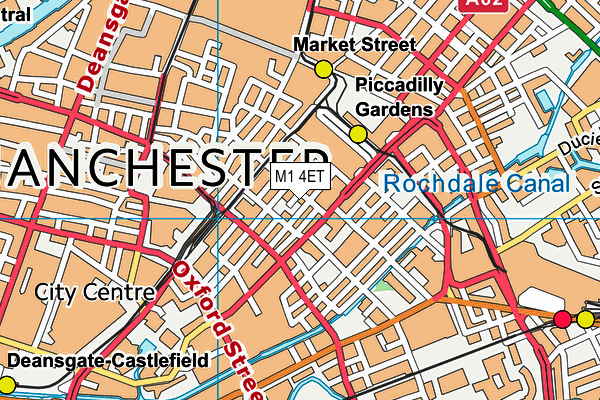 M1 4ET map - OS VectorMap District (Ordnance Survey)