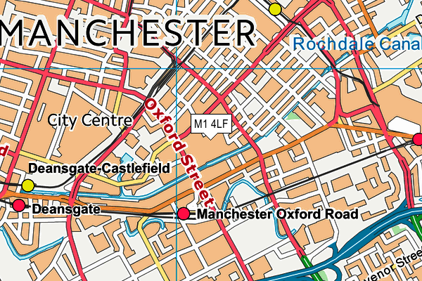 M1 4LF map - OS VectorMap District (Ordnance Survey) M1 4LF map - OS VectorMap District (Ordnance Survey)