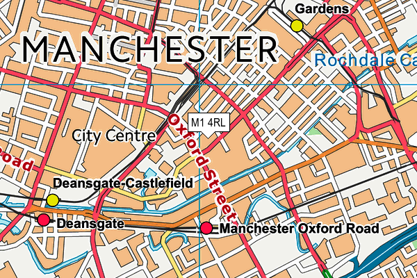M1 4RL map - OS VectorMap District (Ordnance Survey) M1 4RL map - OS VectorMap District (Ordnance Survey)