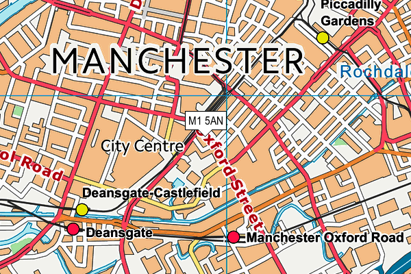 M1 5AN map - OS VectorMap District (Ordnance Survey) M1 5AN map - OS VectorMap District (Ordnance Survey)
