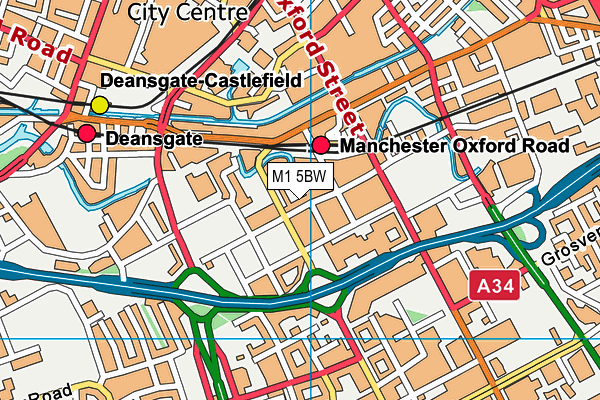 M1 5BW map - OS VectorMap District (Ordnance Survey) M1 5BW map - OS VectorMap District (Ordnance Survey)