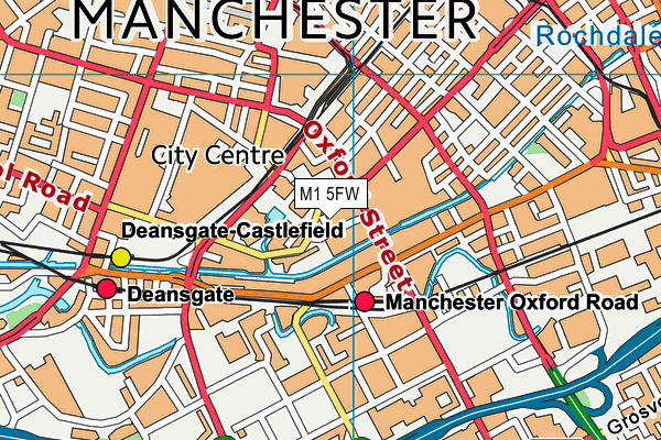 M1 5FW map - OS VectorMap District (Ordnance Survey) M1 5FW map - OS VectorMap District (Ordnance Survey)