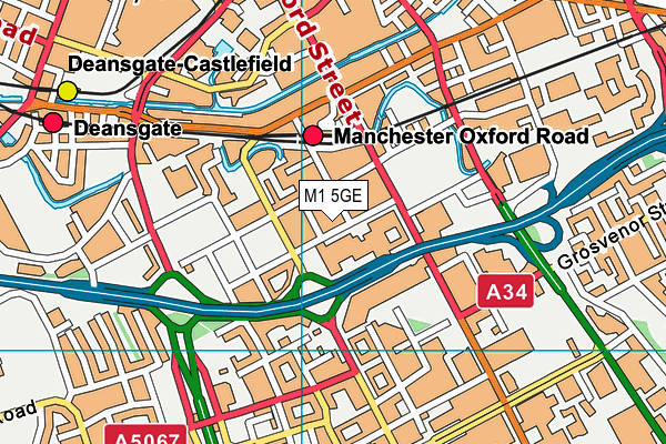 M1 5GE map - OS VectorMap District (Ordnance Survey) M1 5GE map - OS VectorMap District (Ordnance Survey)