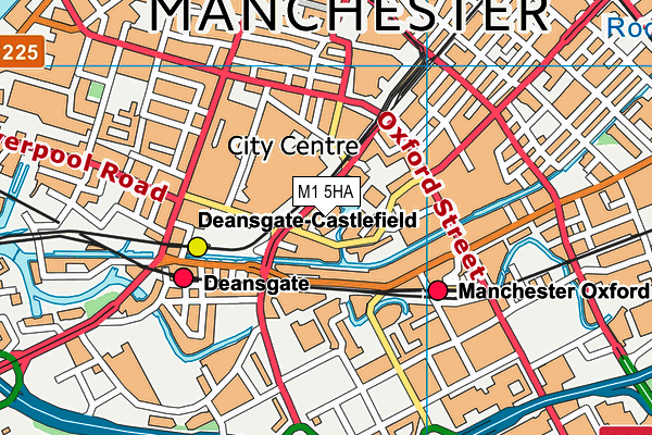M1 5HA map - OS VectorMap District (Ordnance Survey) M1 5HA map - OS VectorMap District (Ordnance Survey)