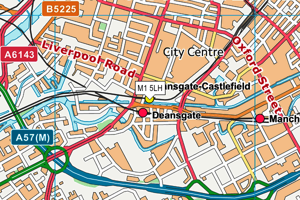 M1 5LH map - OS VectorMap District (Ordnance Survey) M1 5LH map - OS VectorMap District (Ordnance Survey)