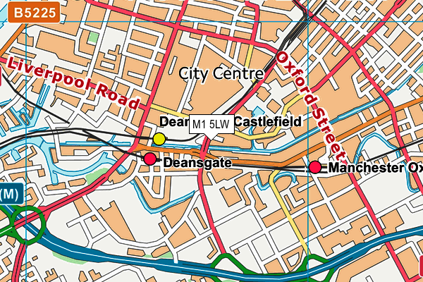 M1 5LW map - OS VectorMap District (Ordnance Survey) M1 5LW map - OS VectorMap District (Ordnance Survey)