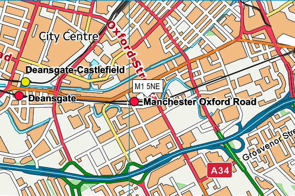 M1 5NE map - OS VectorMap District (Ordnance Survey) M1 5NE map - OS VectorMap District (Ordnance Survey)