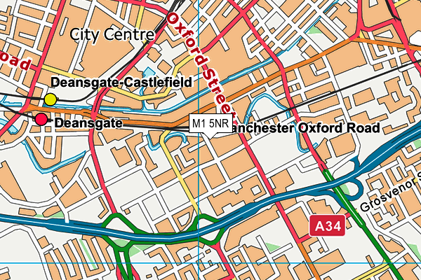 M1 5NR map - OS VectorMap District (Ordnance Survey) M1 5NR map - OS VectorMap District (Ordnance Survey)