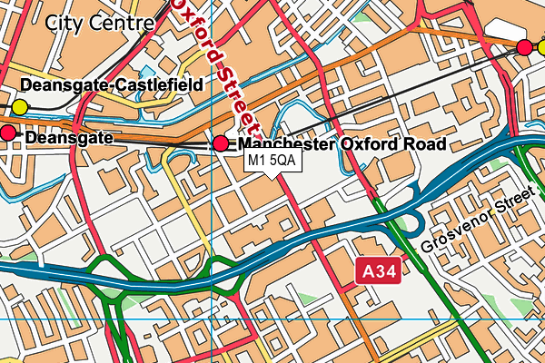 M1 5QA map - OS VectorMap District (Ordnance Survey) M1 5QA map - OS VectorMap District (Ordnance Survey)