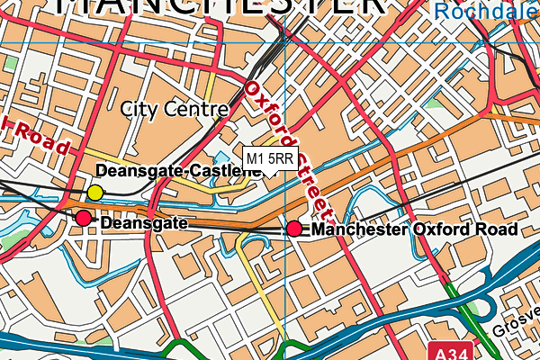 M1 5RR map - OS VectorMap District (Ordnance Survey) M1 5RR map - OS VectorMap District (Ordnance Survey)