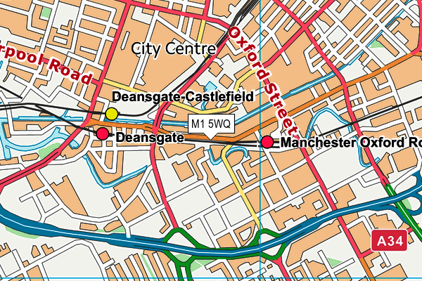 M1 5WQ map - OS VectorMap District (Ordnance Survey) M1 5WQ map - OS VectorMap District (Ordnance Survey)