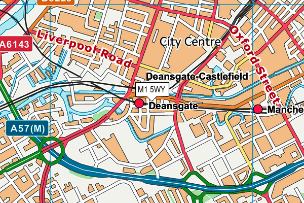 M1 5WY map - OS VectorMap District (Ordnance Survey) M1 5WY map - OS VectorMap District (Ordnance Survey)