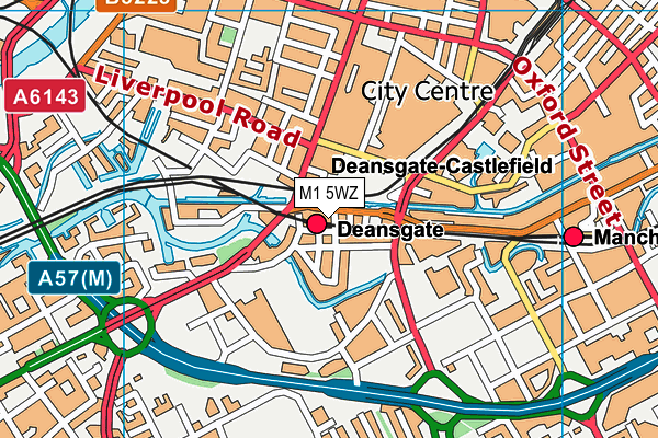 M1 5WZ map - OS VectorMap District (Ordnance Survey) M1 5WZ map - OS VectorMap District (Ordnance Survey)