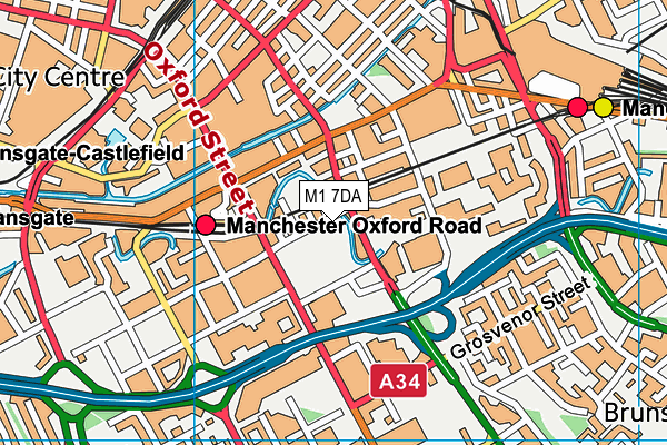 M1 7DA map - OS VectorMap District (Ordnance Survey) M1 7DA map - OS VectorMap District (Ordnance Survey)