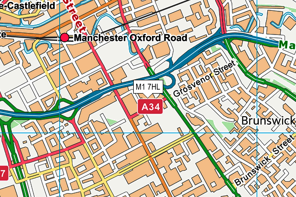 M1 7HL map - OS VectorMap District (Ordnance Survey) M1 7HL map - OS VectorMap District (Ordnance Survey)