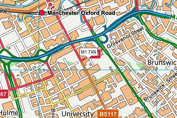 M1 7XN map - OS VectorMap District (Ordnance Survey) M1 7XN map - OS VectorMap District (Ordnance Survey)