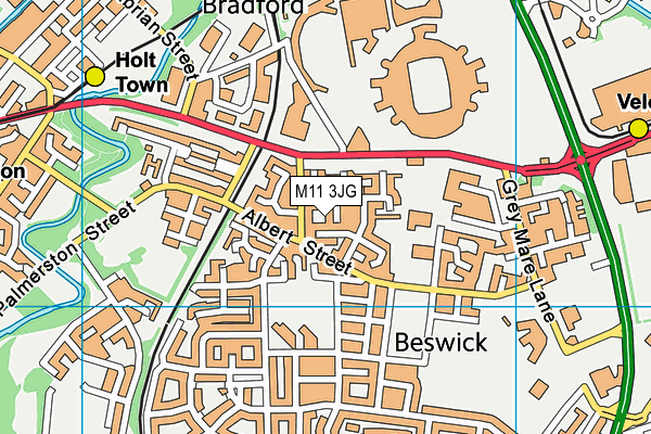 M11 3JG map - OS VectorMap District (Ordnance Survey)