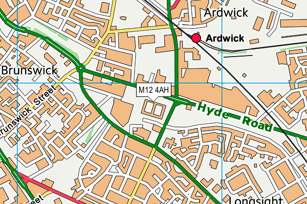 M12 4AH map - OS VectorMap District (Ordnance Survey) M12 4AH map - OS VectorMap District (Ordnance Survey)