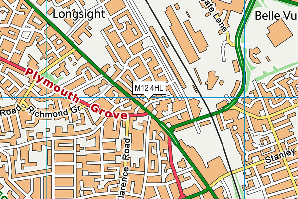M12 4HL map - OS VectorMap District (Ordnance Survey) M12 4HL map - OS VectorMap District (Ordnance Survey)