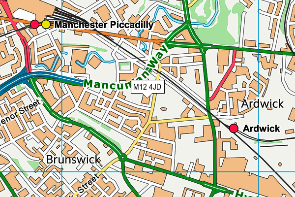 M12 4JD map - OS VectorMap District (Ordnance Survey) M12 4JD map - OS VectorMap District (Ordnance Survey)