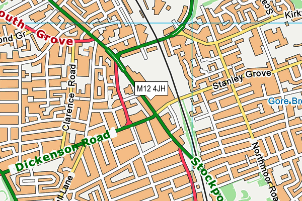 M12 4JH map - OS VectorMap District (Ordnance Survey) M12 4JH map - OS VectorMap District (Ordnance Survey)