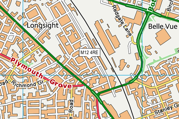 M12 4RE map - OS VectorMap District (Ordnance Survey) M12 4RE map - OS VectorMap District (Ordnance Survey)