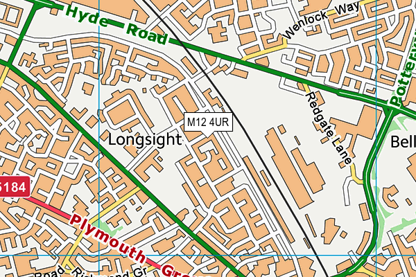 M12 4UR map - OS VectorMap District (Ordnance Survey) M12 4UR map - OS VectorMap District (Ordnance Survey)