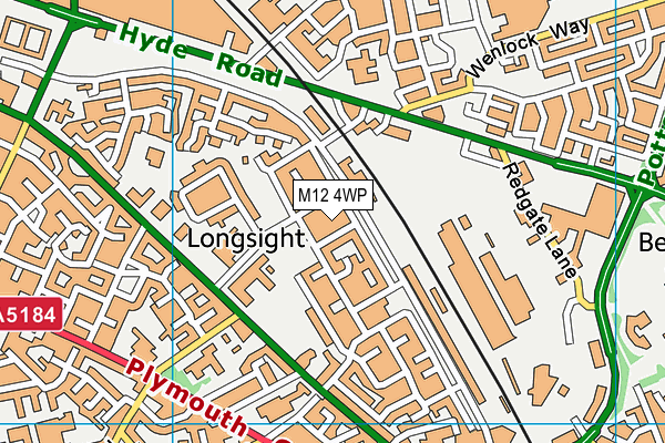 M12 4WP map - OS VectorMap District (Ordnance Survey) M12 4WP map - OS VectorMap District (Ordnance Survey)