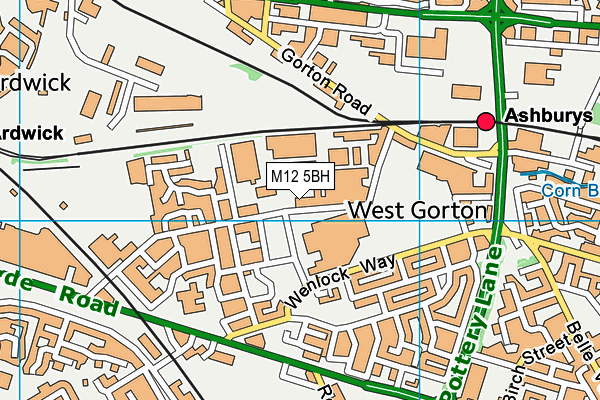 M12 5BH map - OS VectorMap District (Ordnance Survey) M12 5BH map - OS VectorMap District (Ordnance Survey)