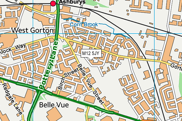 M12 5JY map - OS VectorMap District (Ordnance Survey) M12 5JY map - OS VectorMap District (Ordnance Survey)