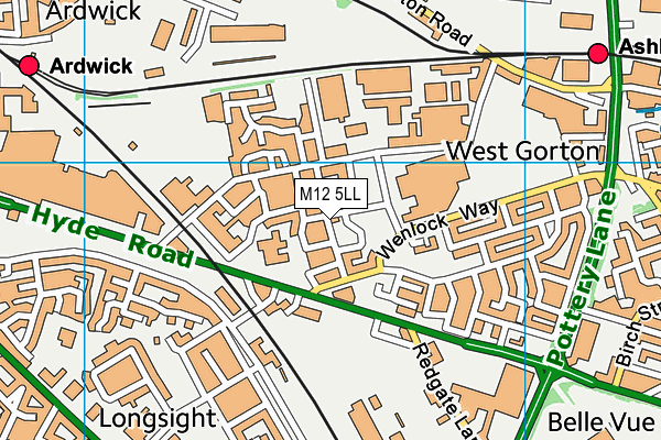 M12 5LL map - OS VectorMap District (Ordnance Survey) M12 5LL map - OS VectorMap District (Ordnance Survey)