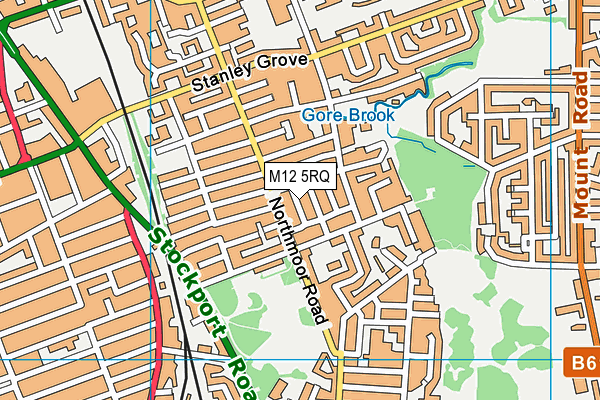 M12 5RQ map - OS VectorMap District (Ordnance Survey)