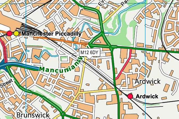 M12 6DY map - OS VectorMap District (Ordnance Survey) M12 6DY map - OS VectorMap District (Ordnance Survey)