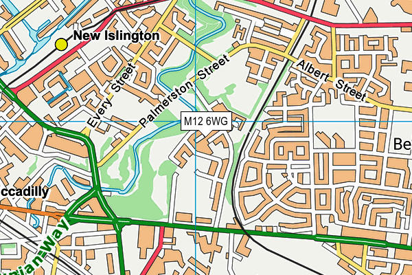 M12 6WG map - OS VectorMap District (Ordnance Survey)