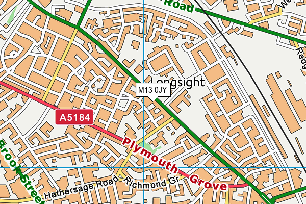 M13 0JY map - OS VectorMap District (Ordnance Survey) M13 0JY map - OS VectorMap District (Ordnance Survey)