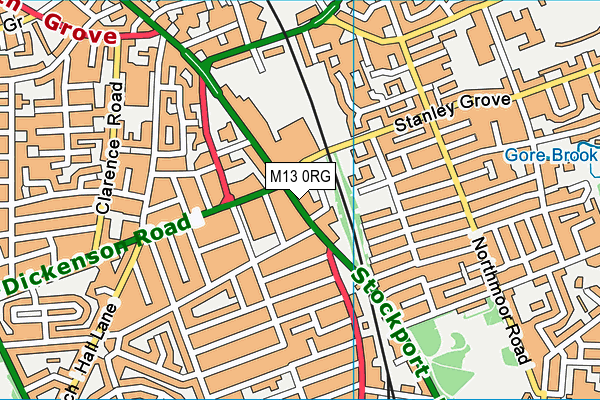 M13 0RG map - OS VectorMap District (Ordnance Survey) M13 0RG map - OS VectorMap District (Ordnance Survey)