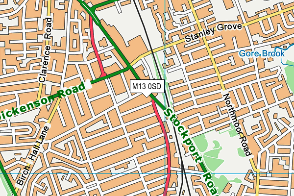 M13 0SD map - OS VectorMap District (Ordnance Survey) M13 0SD map - OS VectorMap District (Ordnance Survey)
