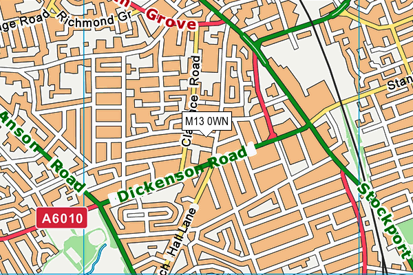 M13 0WN map - OS VectorMap District (Ordnance Survey) M13 0WN map - OS VectorMap District (Ordnance Survey)