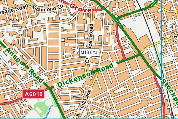 M13 0YJ map - OS VectorMap District (Ordnance Survey) M13 0YJ map - OS VectorMap District (Ordnance Survey)