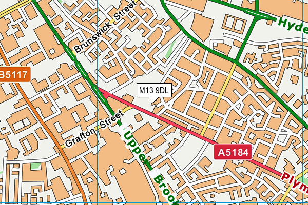 M13 9DL map - OS VectorMap District (Ordnance Survey) M13 9DL map - OS VectorMap District (Ordnance Survey)
