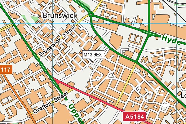 M13 9EX map - OS VectorMap District (Ordnance Survey) M13 9EX map - OS VectorMap District (Ordnance Survey)