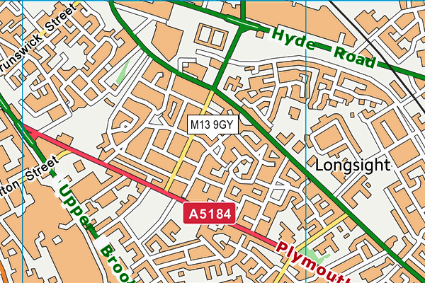 M13 9GY map - OS VectorMap District (Ordnance Survey) M13 9GY map - OS VectorMap District (Ordnance Survey)