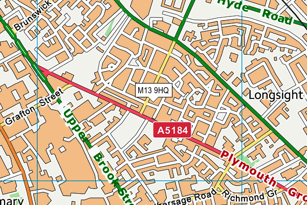 M13 9HQ map - OS VectorMap District (Ordnance Survey) M13 9HQ map - OS VectorMap District (Ordnance Survey)