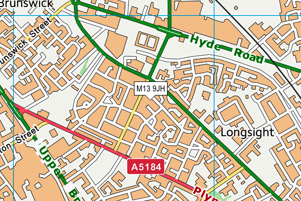 M13 9JH map - OS VectorMap District (Ordnance Survey) M13 9JH map - OS VectorMap District (Ordnance Survey)