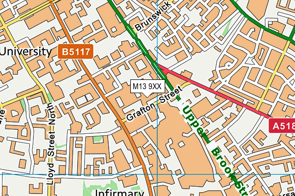 M13 9XX map - OS VectorMap District (Ordnance Survey) M13 9XX map - OS VectorMap District (Ordnance Survey)