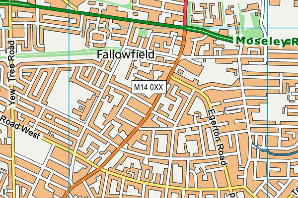 M14 0XX map - OS VectorMap District (Ordnance Survey) M14 0XX map - OS VectorMap District (Ordnance Survey)