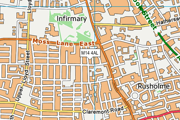 M14 4AL map - OS VectorMap District (Ordnance Survey) M14 4AL map - OS VectorMap District (Ordnance Survey)