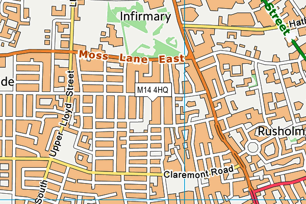M14 4HQ map - OS VectorMap District (Ordnance Survey) M14 4HQ map - OS VectorMap District (Ordnance Survey)