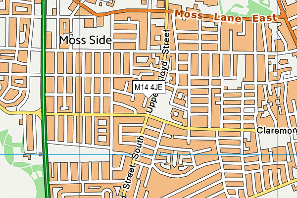 M14 4JE map - OS VectorMap District (Ordnance Survey) M14 4JE map - OS VectorMap District (Ordnance Survey)